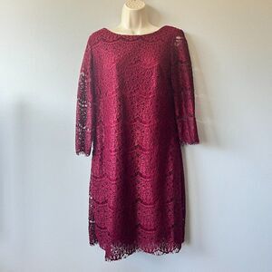 RN Studio 3/4 Sleeve Lace Dress Size 10
